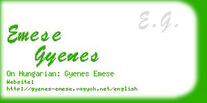 emese gyenes business card